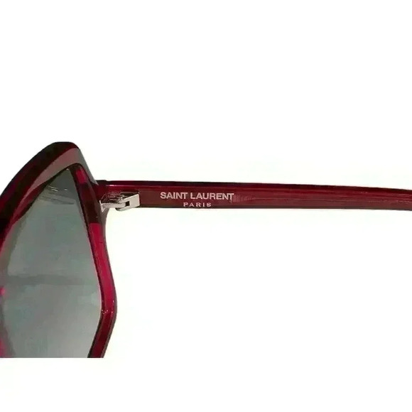 Saint Laurent Dark Red Square Tinted Sunglasses New with case and cleaning cloth - Picture 5 of 6